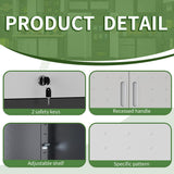 OPTYMIRA Metal Garage Cabinets and Storage System, 9-Pcs Workshop Tool Cabinet Set in Gray, Included 3 Pcs Wall Cabinets 6 Pcs Garage Tool Cabinets with Wheels,Assembly Required OPTYMIRA