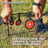 Champion Range and Target Rimfire Triple Gong Spinner Target, Durable Steel Construction for Enhanced Shooting Practice Champion