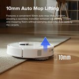 roborock Qrevo S Robot Vacuum and Mop, Self-Drying, Auto Mop Washing, 7000Pa Suction, Self-Emptying & Refilling, 10mm Mop Lifting, 200RPM Spinning Mops, Smart Obstacle Avoidance, White roborock