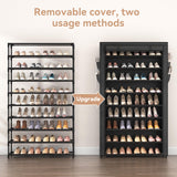 LANTEFUL Shoe Rack with Covers - 10 Tiers Tall Shoe Rack Organizer Large Capacity Shoe Shelf Storage 40 Pairs Space Saving Vertical Shoe Storage Organizer for Closet, Entryway, Dorm, Bedroom LANTEFUL