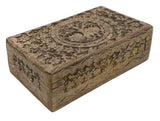 DharmaObjects Hand Carved Tree of Life Wooden Box Keepsake Storage Multi Utility DharmaObjects