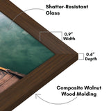 Americanflat 12x18 Poster Frame with Shatter-Resistant Glass - Gallery Style Frame with Engineered Wood - Signature Collection - Photo Frame for Wall Display - Walnut Americanflat