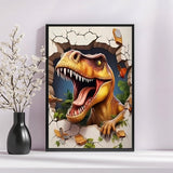 Diamond Painting Kits for Adults, Dinosaur Diamond Art Kits for Adults, DIY 5D Diamond Painting Kits for Beginners Home Wall Decor 12x16inch Mandun