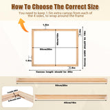 16"X20" Canvas Frame, 2 Set Removable Wood Canvas Stretcher Bars Wooden Frames Kit for Oil Painting, Diamond Art, Paint by Numbers, Posters, DIY Arts Supplies for Artist Zyghjort