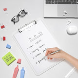 Hongri Plastic Clipboard, White 8.5x11" Clipboard, A4 Letter Size Clipboards for Nurses, Students, Office and Women, Clipboard with Pen Holder and Low Profile Clip, Size 12.5 x 9 Inch(White) Hongri