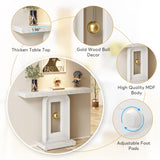 Tribesigns Modern Console Table, 40 Inches Narrow Sofa Entryway Table with Pendulum Shape Base, Contemporary Wood Accent Table for Living Room Hallway Entrance, Faux Marble White Tribesigns