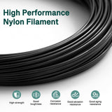 Nylon Filament 50g Black 1.75mm for 3D Printing Fit Most 3D Printer PA6 Filament yxpolyer