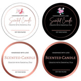 Mobiusea Creation Candle Label Roll | 300pcs Rose Gold Labels for Candle Making Supplies, Tins, Containers, Jars with Lids, Boxes Packaging Mobiusea Creation