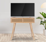 Console Table, 31" Console Tables for Entryway Small Entryway Table, Vanity Desk Rattan Dresser Side Table Entry Table Narrow Console Table Modern Hallway Table Boho Sofa Table for Living ZYBT