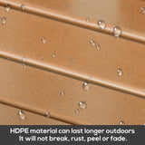 nalone Outdoor Bench, HDPE All Weather Patio Bench Load up to 800 Lbs, 2-Person Garden Bench Rot-Proof Fade Proof for Patio, Porch, and Park (Teak) nalone