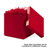 Hallmark Medium Gift Box with Lid and Shredded Paper Fill (Red 7 inch Box) for Birthdays, Graduations, Anniversaries, Christmas, Valentine's Day, All Occasion Hallmark
