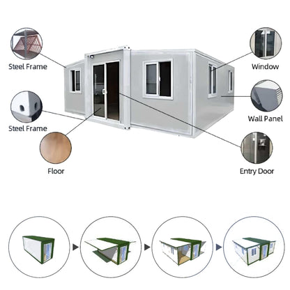 Generic 20ft, 40ft Amazon Tiny House, Prefab Tiny Homes with Kitchen and Bathroom, Tiny Home Kit, Prefab Homes for Office, Shop, Villa, Outdoor Houses, Mobile Home for Vacation, Houses to Live in