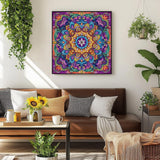 Mandala Diamond Painting Kit Adult DIY 5D Round Full Diamond Art (Suitable for Adult Beginners) for Home Leisure and Wall Decoration 13.8×13.8 Inch DMYYDSZH