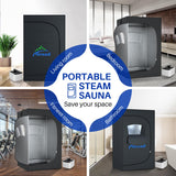 TOREAD 2-Person Full Body Portable Steam for Home, 1 or 2 Person Foldable Sauna, 600D Canvas, Indoor Sauna Tent for Relaxation with 4.1L 1000W Steam Generator（70.9" x47.2 x31.5 ） TOREAD