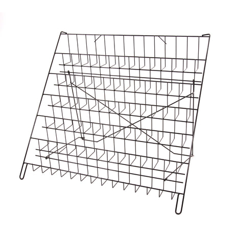 SSWBasics 6-Tier Black Wire Countertop Rack - 22"H x 29½”W x 18"D - Magazine Display Stand - Tabletop Book Display for Comics, Brochures, Cards, and Literature - Sleek, Sturdy, Collapsible Countertop SSWBasics