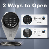 Marcree Gun Safe with Drawer, Rifle Safes for Home, Rifle Cabinet with Alarm System,Metal Gun Cabinets for Rifles and Pistols, Long Gun Safe with Two Movable Gun Racks, Digital Lock Marcree