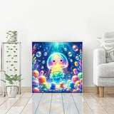 Diamond Painting Kits,5D Diamond Art Kits Full Drill Diamond Painting Kits for Adults Kids Beginner,DIY Diamond Painting Kits Perfect for Home Wall Decor Gifts Jellyfish 13.8x13.8inch PJOESL