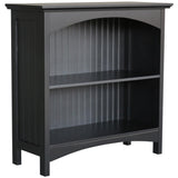 eHemco 2 Tier Bookcase with 2 Arched Supports, 29 Inches, Black eHemco