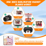 Clonivent 20 PCS Sublimation Magnet Blanks, 2x3 inch Sublimation Blank Refrigerator Magnets Personalized Fridge Soft Magnet Sticker Blanks Products for DIY Home Kitchen Decorative Clonivent