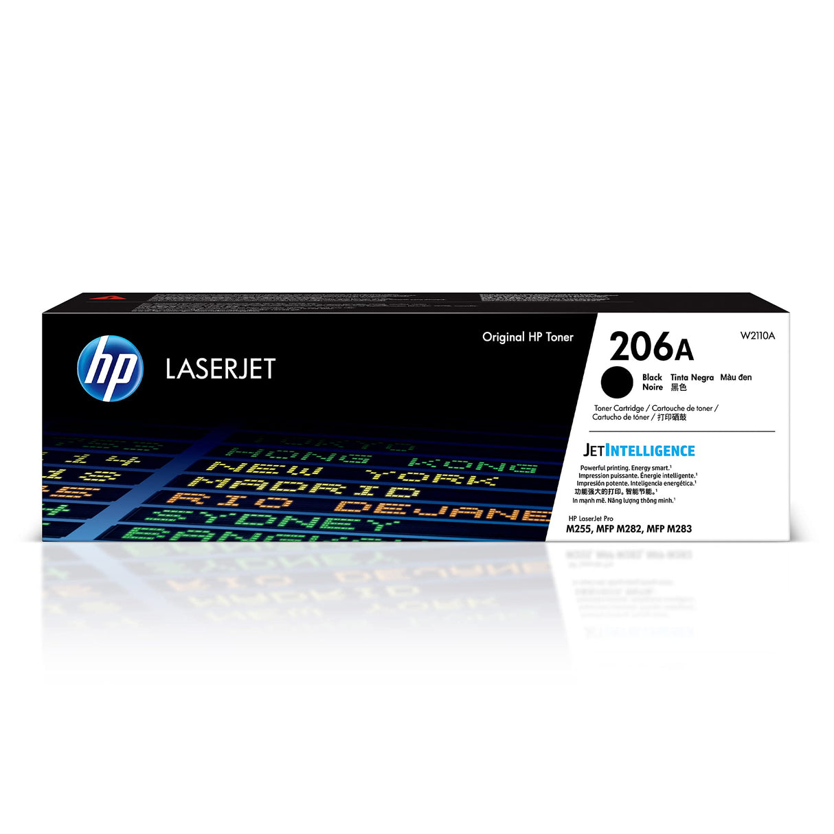 HP 206A Black Toner Cartridge | Works with HP Color LaserJet Pro M255, HP Color LaserJet Pro MFP M282, M283 Series | W2110A , 1 Count ( Pack of 1) HP