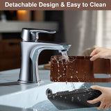 GFWARE Wood Toothbrush Holders for Bathrooms Countertop Organizer - Detachable 7 Slots Kid Bathroom Decor and Accessories, Wooden Bathroom Sink Storage Organization, Caddy, Tray, Brown GFWARE