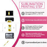 Cupoita Sublimation Pens Blank No Clip With Shrink Wrap,Heat Transfer Sublimation Ballpoint Pen, Aluminum Customized Pen, Personalized Pen For Christmas Diy Office School Stationery Supplies (10 Pack) Cupoita