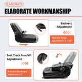 TICSEA Universal Forklift Seat with Adjustable Back,Safety Belt And Operator Position Switch,for Tractor,Excavator Skid Loader Backhoe Dozer Telehandler TICSEA