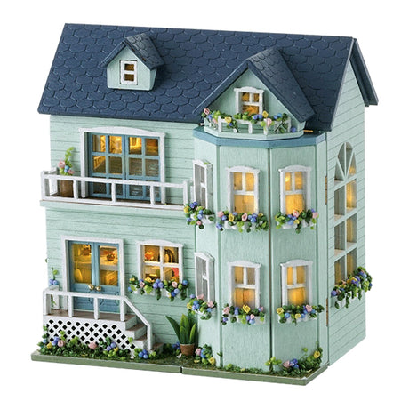 Flever Dollhouse Miniature DIY House Kit Creative Room with Furniture for Romantic Valentine's Gift (Warm House) Flever