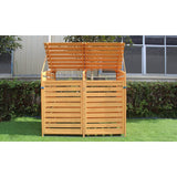 Hanover Outdoor Storage Shed, 4.9 ft. x 4 ft., Wooden Outdoor Shed for Trash and Recyclables with Locking Latch and Waterproof Roof, Durable Trash Sheds for Backyard, Patio, or Lawn Hanover