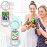 Framendino, 10 Pack Sublimation Blank Keychains Metal Bottle Opener Transfer Keychain Key Rings for DIY Personalized Photos (Rectangle) Framendino