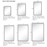 TEHOME Farmhouse Chrome Metal Framed Recessed Bathroom Medicine Cabinet with Mirror Rounded Rectangle Medicine Cabinet with Beveled Mirror, 16x24'' TEHOME