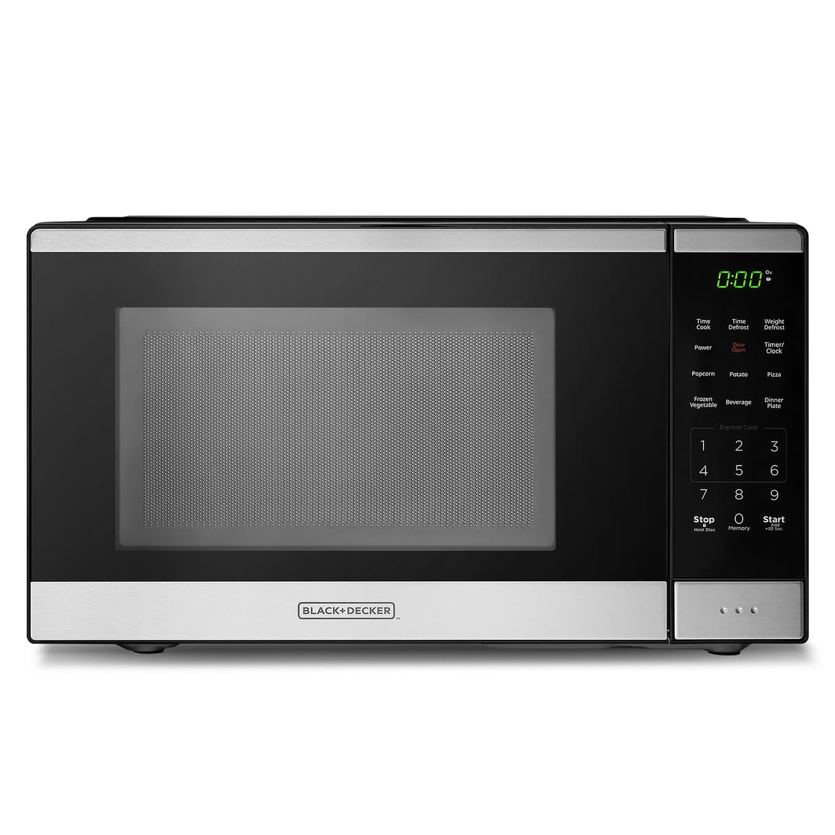 BLACK+DECKER Countertop Microwave Oven 0.9 Cu Ft, 6 Auto Menus, Child Lock, Memory Function, 10 Power Levels, Easy One-Touch Start, Digital Panel, 900W BLACK+DECKER