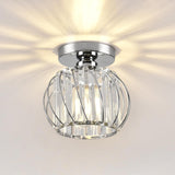 ZtuoYong Crystal Ceiling Light, Crystal Semi Flush Mount Ceiling Light Silver Crystal Chandelier for Kitchen Hallway Entrance Balcony Dining Rooms Living Rooms Bar Farmhouse … ZtuoYong