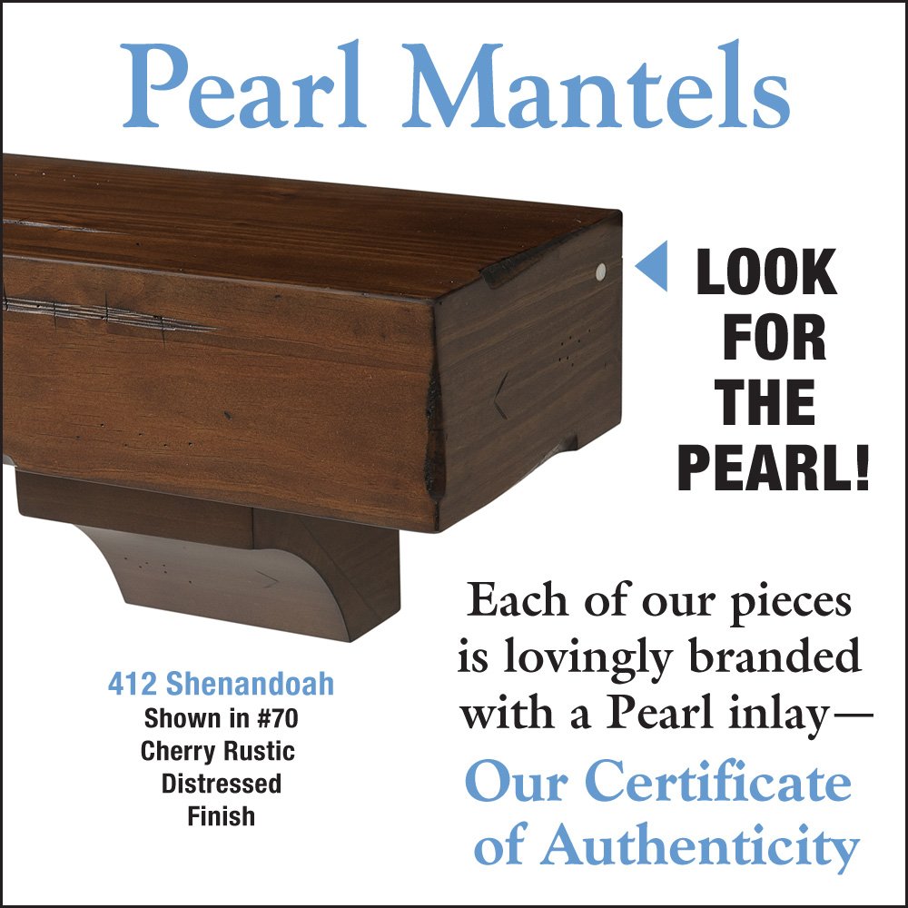 Pearl Mantels 412-60-70 Shenandoah Pine 60-Inch Fireplace Mantel Shelf, Rustic Cherry