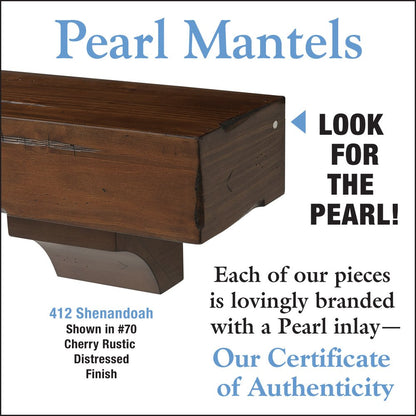 Pearl Mantels 412-72-70 Shenandoah Pine Wall Shelf, 72-Inch, Rustic Cherry