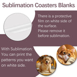 12 Pcs Sublimation Round Coaster Blanks Products Bulk MDF Sublimation Coasters Blanks with Cork Back Hardboard Cork Coasters Blanks MDF Sublimation Cork Coasters 3.86x3.86 Inch AiDiYGECO