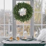 22 Inch Real Touch Christmas Wreath, Natural Droopy,Soft Bendable Winter Wreaths for Front Door, Christmas Wreath for Door, Thanksgiving Wreath, Christmas Greenery Christmas Decorations Outside LZNPA