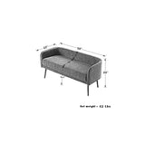 Forshare Bedroom Bench with Low Back,Inside Metal Frame, Extra Seat for Living Room,Entryway or Dinning Bench (Yellow) … Forshare
