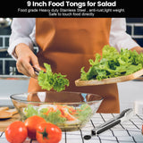 12 Pack Stainless Steel Kitchen Tongs 7/9/12 Inches Food Serving Tong Kitchen Cooking Tongs High Heat Resistant Tongs for Cooking Non Stick Locking Kitchen Tong Food Tongs for Grill Salad Frying BBQ CHENGU