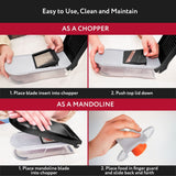 Fullstar Vegetable Chopper, Cheese Slicer, Food Chopper, Veggie Chopper, Onion Chopper, Vegetable Chopper with Container, Mandoline Slicer & Cheese Grater (6 in 1 - White) fullstar