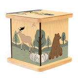 Wooden Piggy Bank for Kids and Adults, Personalized Gift Handmade in USA by BloomOwl, Custom Piggy Bank, Personalized Banks for Kids, Gifts for Baby Boys and Girls (Woodland) BloomOwl