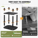 LEJANEOYE Outdoor Coffee Table, 2-Tier Adirondack Outdoor Side Table Weather Resistant, Patio End Table for Pool, Porch, Backyard. LEJANEOYE