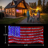Super Larger Size American Flag Lights, July 4th Patriotic Lights with Ultra-Bright 420 LED, Waterproof Led Flag Net Light of USA, 4th of July Decor Independence Day Memorial Day Renoliss