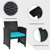 Tangkula 8 Pieces Patio Wicker Conversation Furniture Set, Patiojoy Sofa & Table Set w/4 Seats, Outdoor Rattan Sofa Set for Balcony Backyard, Wicker Chair Set with Tempered Glass Coffee Table Tangkula