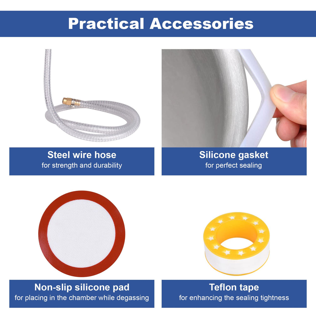 Yescom 3 Gallon Stainless Steel Vacuum Chamber Tempered Glass Lid kit for Essential Oils Silicone Mold Defoaming DIY Yescom