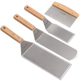 Stainless Steel Metal Spatula Set - Teppaniyaki Spatulas - Griddle Scraper Flat Spatula Pancake Flipper Hamburger Turner - Metal Utensil great for BBQ Grill Flat Top Cast Iron Griddle Accessories Anmarko