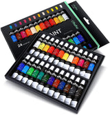 Ohuhu Oil Paint Set, 24 Oil-Based Colors, 12ml/0.42oz x 24 Tubes Non-Toxic Oil Painting Set Supplies for Canvas Painting Artist Kids Beginners Adults Classroom DIY Art Supplies Gift Ohuhu