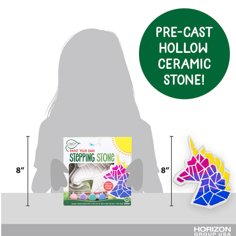 Creative Roots Mosaic Unicorn Stepping Stone, Includes 7-Inch Ceramic Stone & 6 Vibrant Paints, DIY Garden Stepping Stone Kit for Kids Ages 6+ Creative Roots