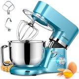 Stand Mixer, POWWA 7.5 QT Electric Mixer, 6+P Speed 660W Household Tilt-Head Kitchen Food Mixers with Whisk, Dough Hook, Mixing Beater & Splash Guard for Baking, Cake, Cookie, Kneading (Blue) POWWA