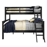 DHP Brady Twin Over Full Bunk Bed Frame in Black - Space-Saving Design for Kids and Teens DHP
